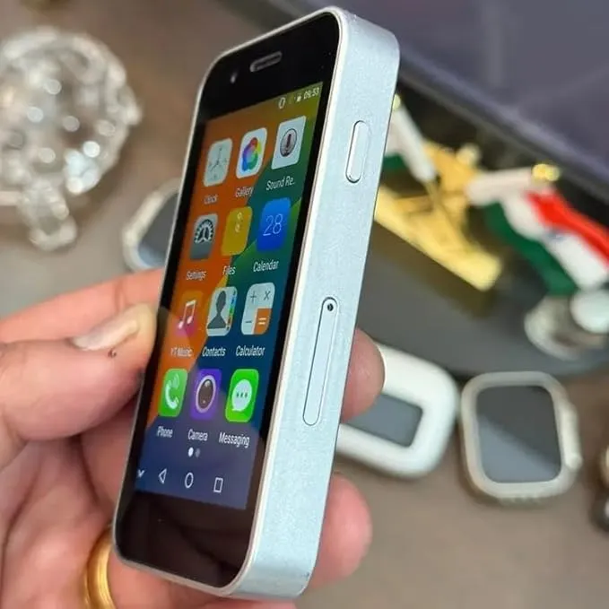 Compact Smartphone with 3.5-inch Display, Silver, Android OS